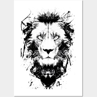 Lion Wild Nature Free Spirit Art Brush Painting Posters and Art